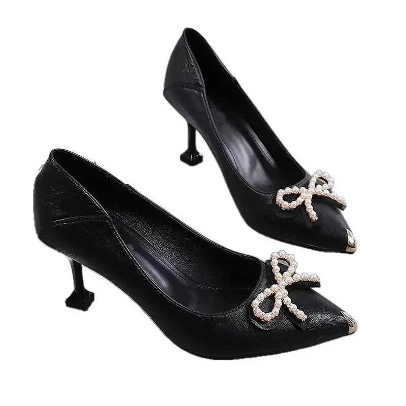 French-Style High Heels for Women, Stiletto Heels, 2026 New Spring and Autumn Shallow Mouth Versatile Commuting Formal Work Shoes for Women - Image 11