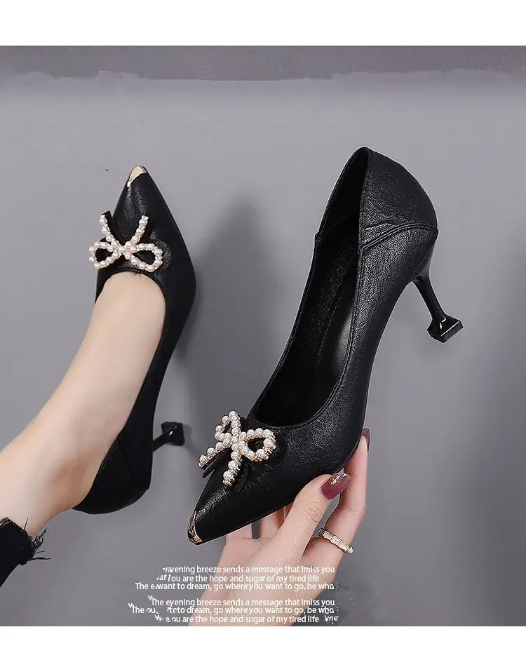French-Style High Heels for Women, Stiletto Heels, 2026 New Spring and Autumn Shallow Mouth Versatile Commuting Formal Work Shoes for Women — feature 2