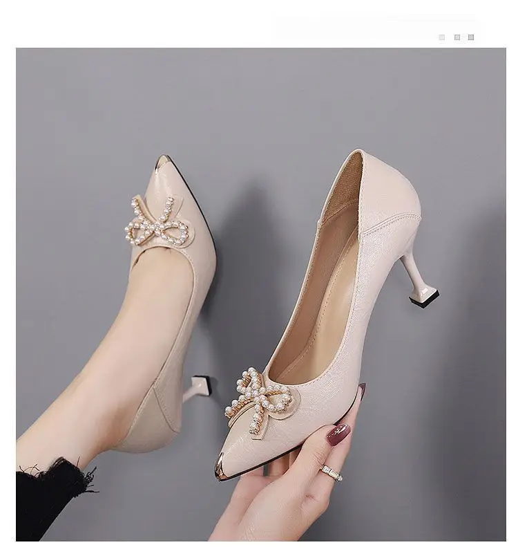 French-Style High Heels for Women, Stiletto Heels, 2026 New Spring and Autumn Shallow Mouth Versatile Commuting Formal Work Shoes for Women — feature 3