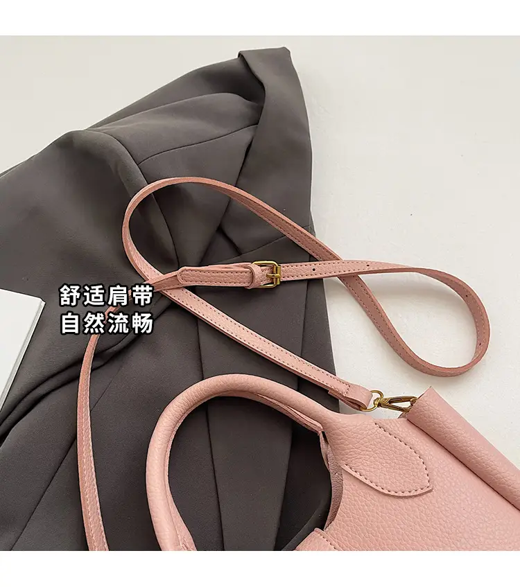 Women's Litchi Pattern Vegetable Basket Handbag Beige — feature 8