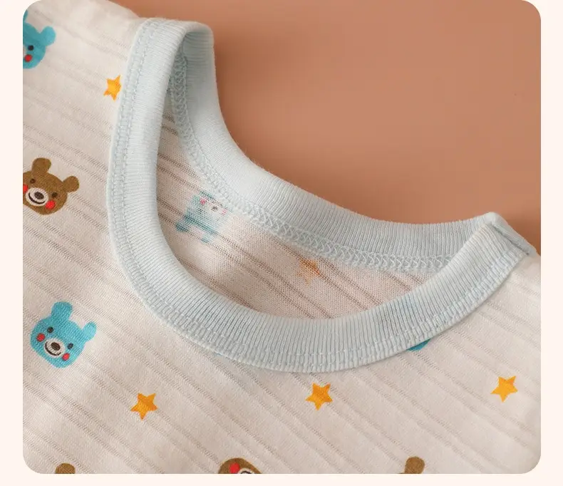 Baby T-Shirt Set Maribel Blue Cotton Summer Pajamas — feature 14