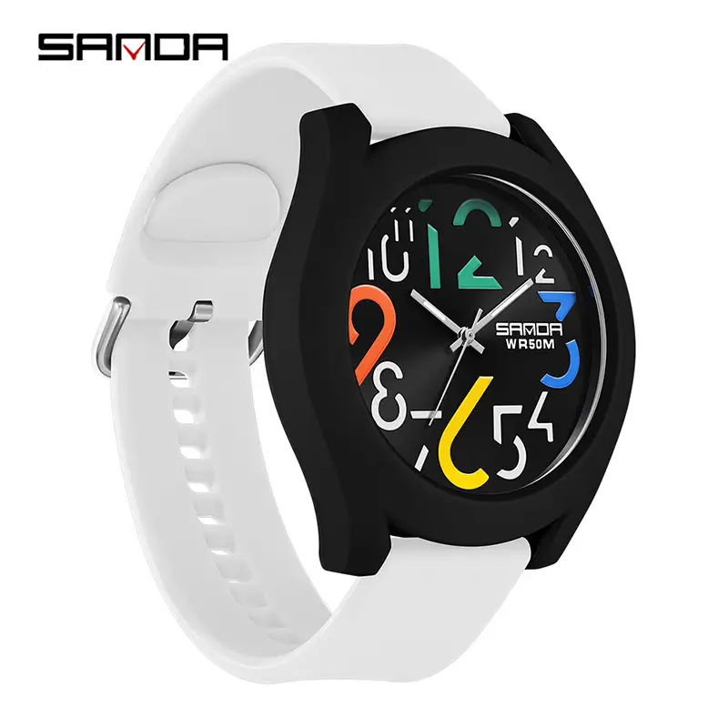 Sanda Student Watch Beige Removable Waterproof Quartz - Image 4