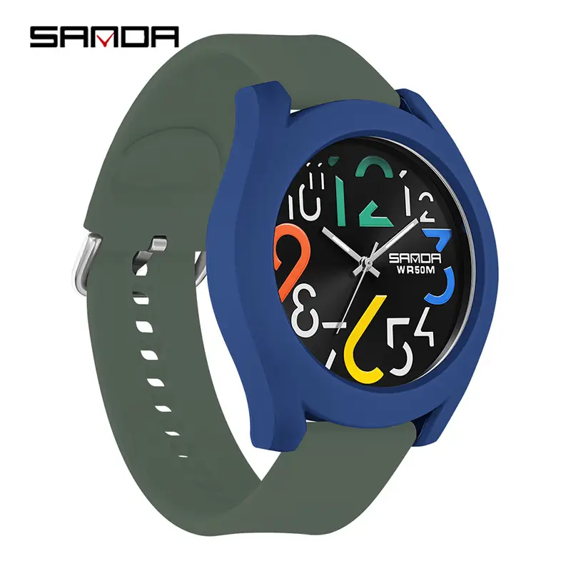 Sanda Student Watch Beige Removable Waterproof Quartz - Image 6