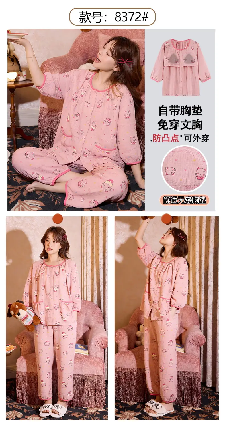 Short-sleeved Nightgown with Chest Pad Women's Summer Thin European and American Flower Ice Silk plus size Outer Wearing Mid-length Home Clothes Skirt