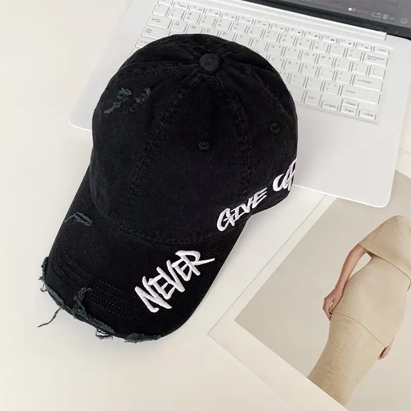 Women Pink Denim Wide Brim Cap Spring Summer - Image 4