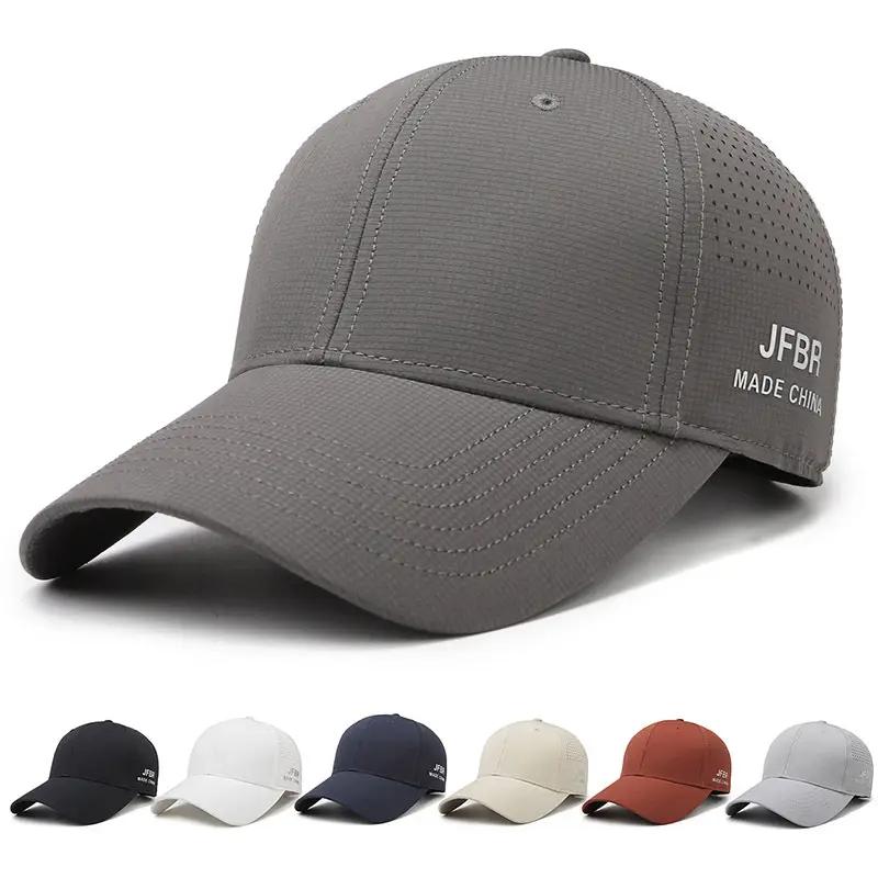 Men Grey Mesh Baseball Cap with Side Print - Image 8