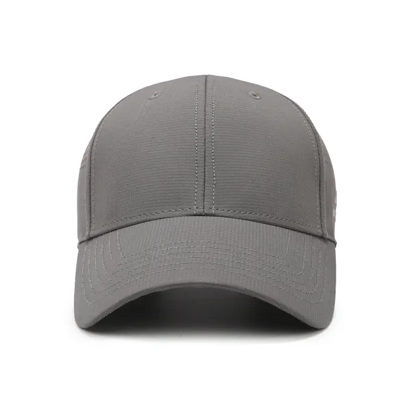 Men Grey Mesh Baseball Cap with Side Print - Image 10