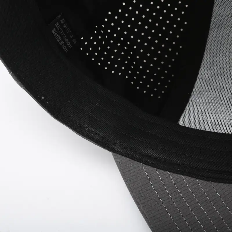 Men Grey Mesh Baseball Cap with Side Print - Image 12