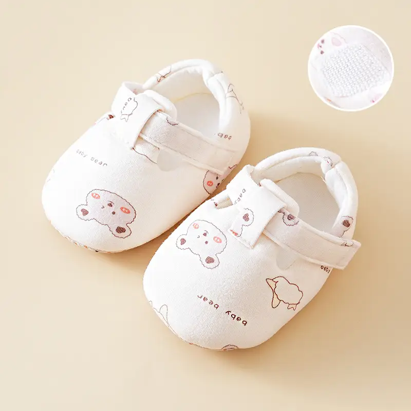 Cartoon Baby Shoes White 6-12 Anti-Slip