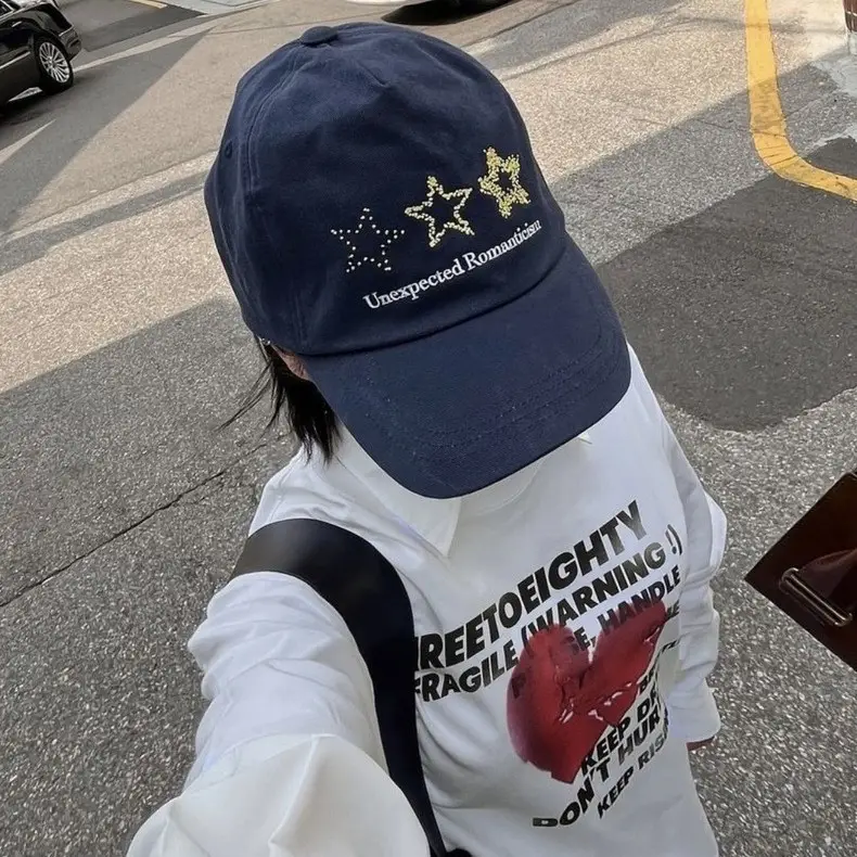Black Star Embroidered Baseball Cap with "Unexpected Romainis" Design - Image 5