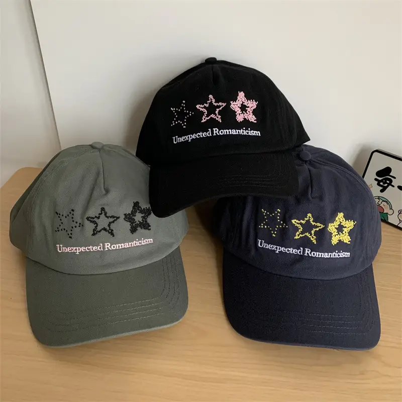Black Star Embroidered Baseball Cap with "Unexpected Romainis" Design - Image 7