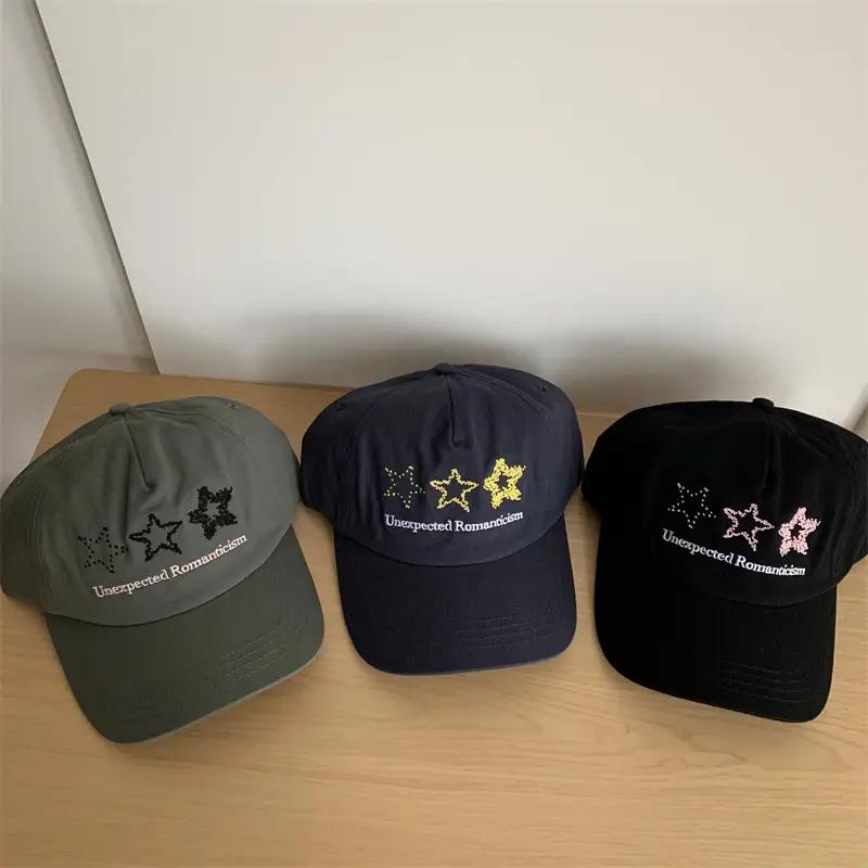 Black Star Embroidered Baseball Cap with "Unexpected Romainis" Design - Image 8