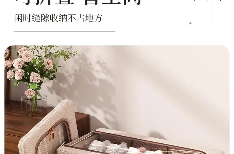 Tianshan Cotton and Linen Shoe Box Storage Box Household Shoe Storage Artifact Shoe Rack Dormitory Fit Box Shoe Holder Moisture-proof and Dust-proof — feature 13