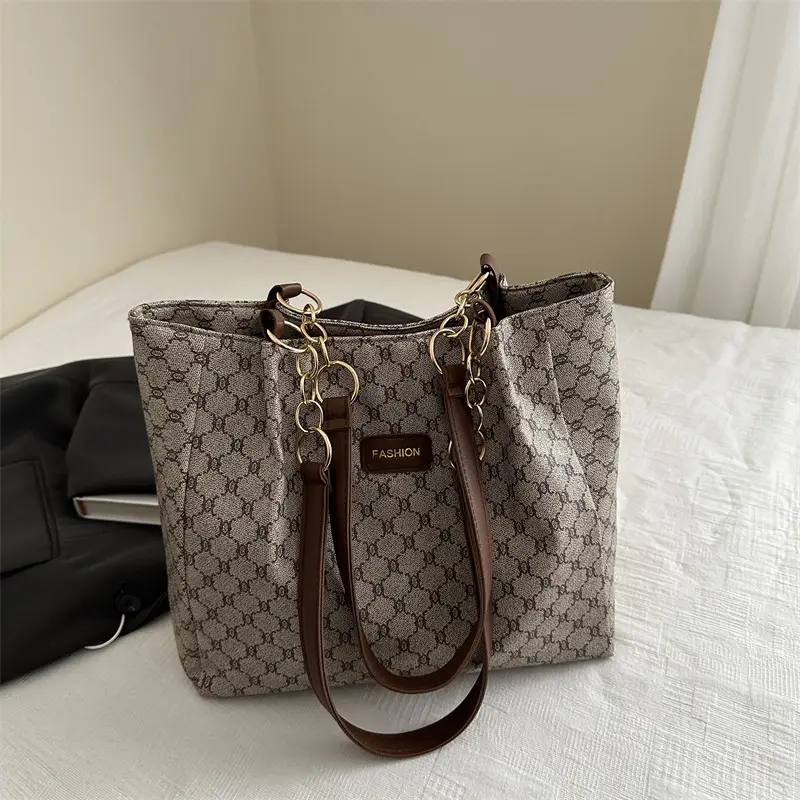 Vintage Monogram Shoulder Bag for Women Large Capacity — feature 15