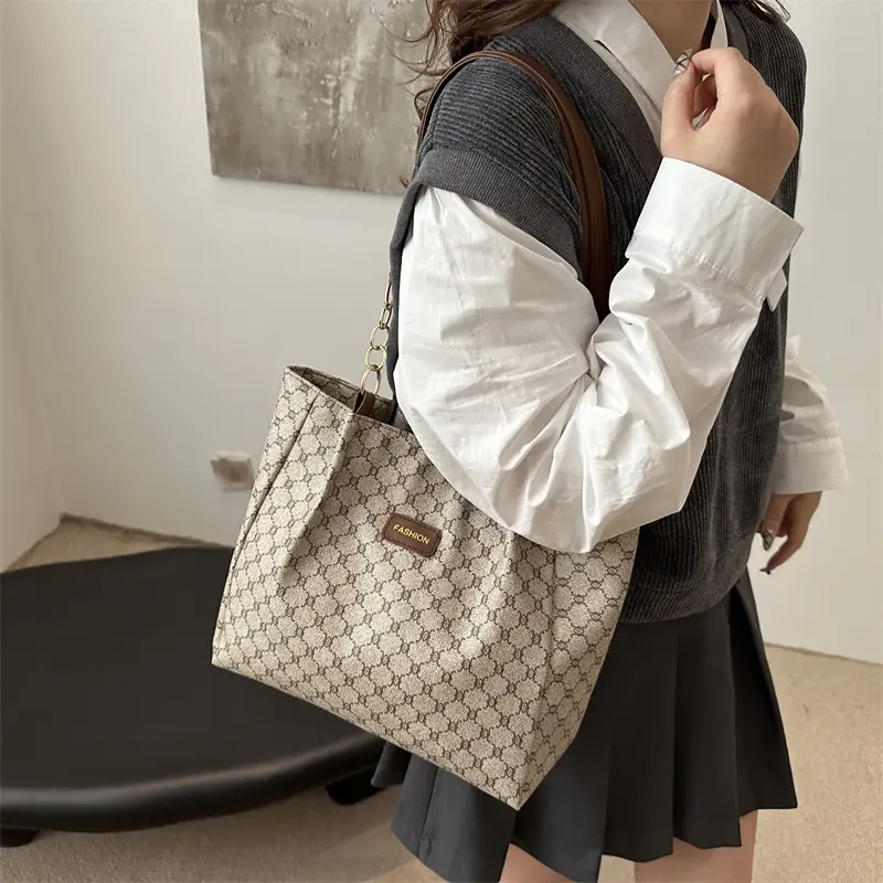 Vintage Monogram Shoulder Bag for Women Large Capacity — feature 20