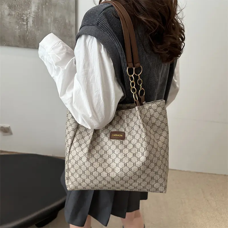 Vintage Monogram Shoulder Bag for Women Large Capacity — feature 21
