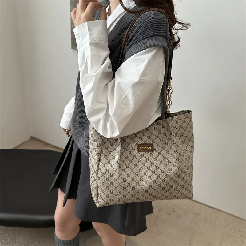 Vintage Monogram Shoulder Bag for Women Large Capacity — feature 22