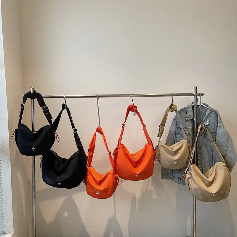 Orange Korean Style Large Capacity Shoulder Bag for Women