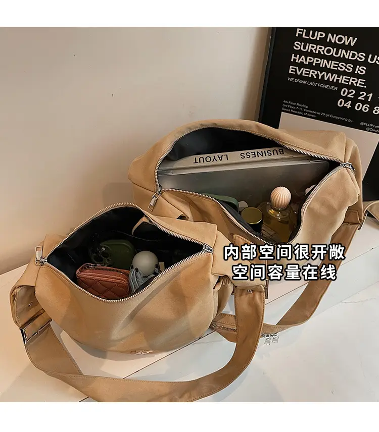 Orange Korean Style Large Capacity Shoulder Bag for Women — feature 10
