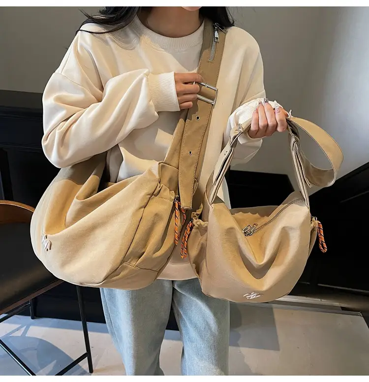 Orange Korean Style Large Capacity Shoulder Bag for Women — feature 14