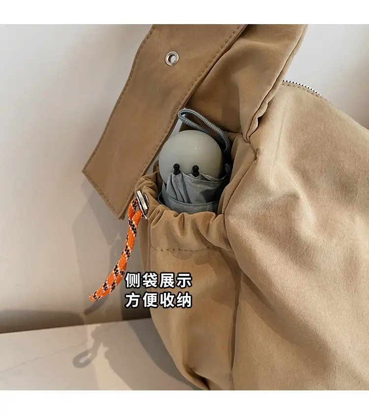 Orange Korean Style Large Capacity Shoulder Bag for Women — feature 9