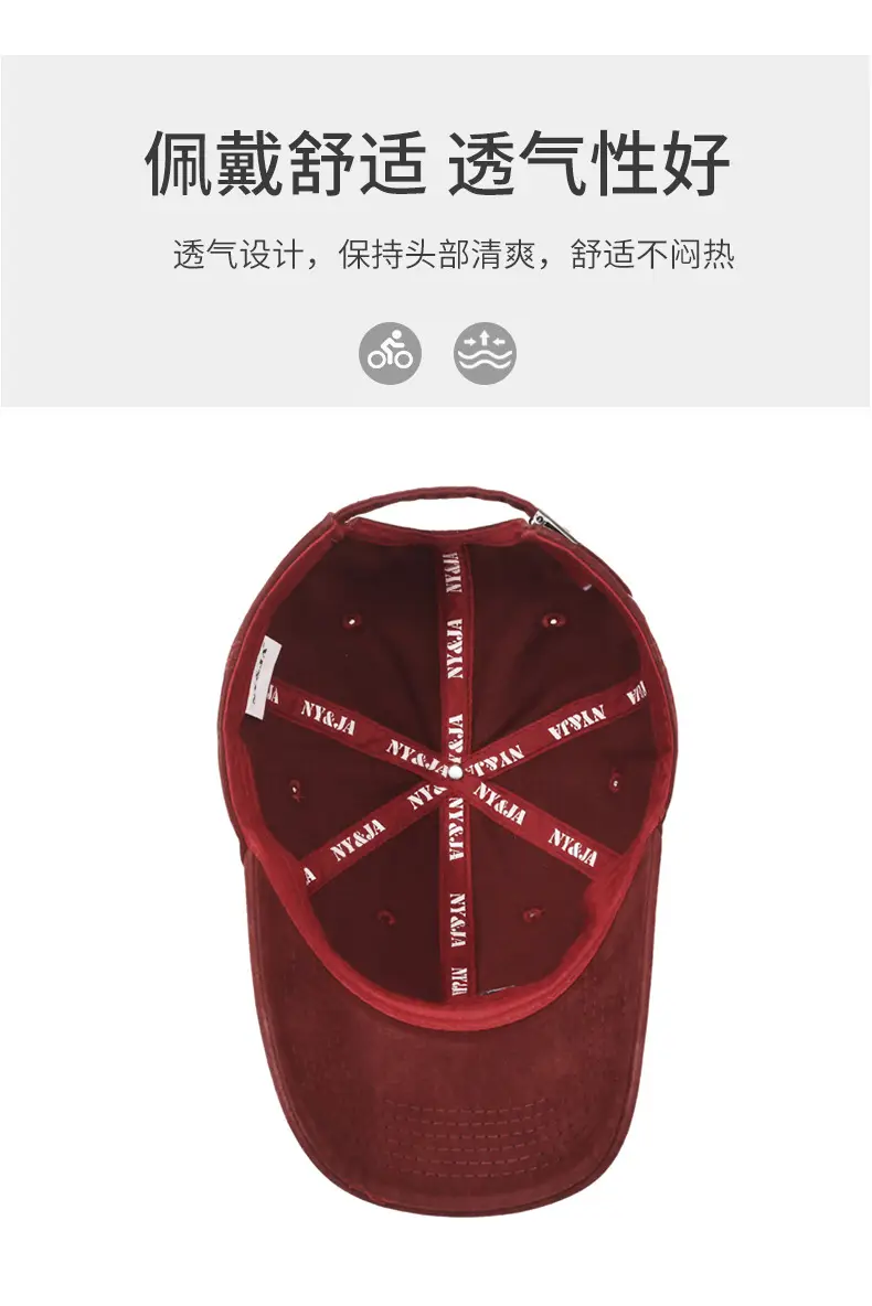 New Letter Embroidered Baseball Cap Red All-match Sunshade — feature 5