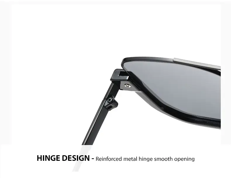 Men Half Frame Sunglasses Black Gold Slimming Large Frame — feature 10