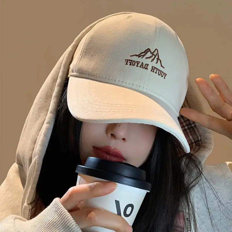 Women's Beige Mountain Cap with Wide Brim - Image 6