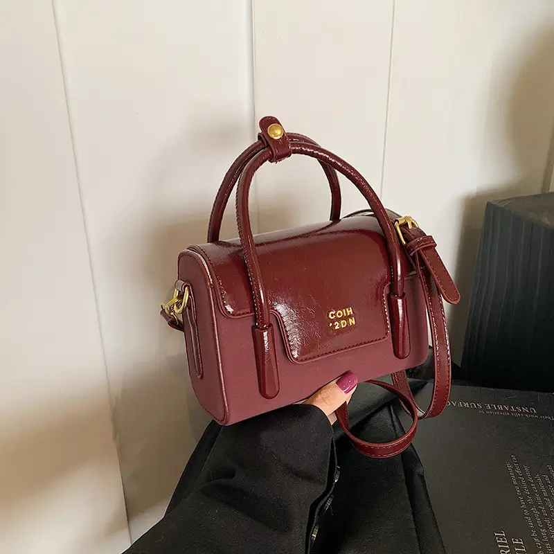 2025 Women's Black Leather Shoulder Crossbody Bag - Image 6