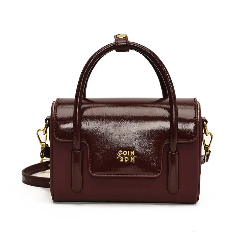 2025 Women's Black Leather Shoulder Crossbody Bag - Image 9