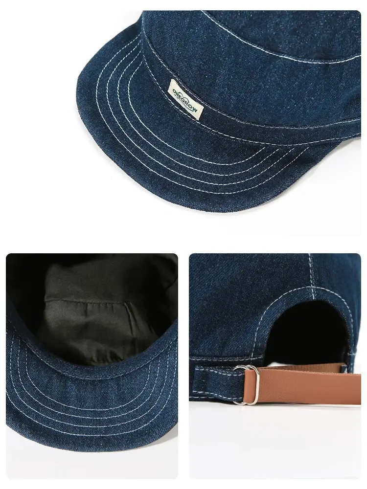 Japanese Style Women Blue Baseball Cap Flat Cap Clothing Accessories — feature 16