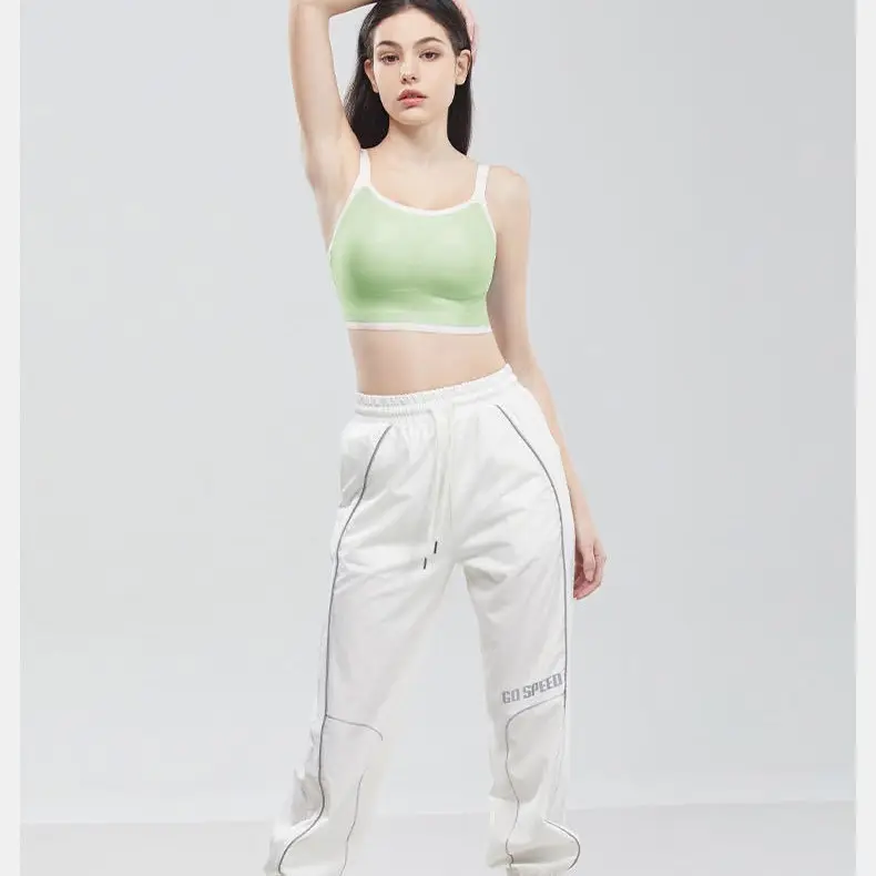 Light Blue Crossbody Strap Sports Top for Women - Image 10