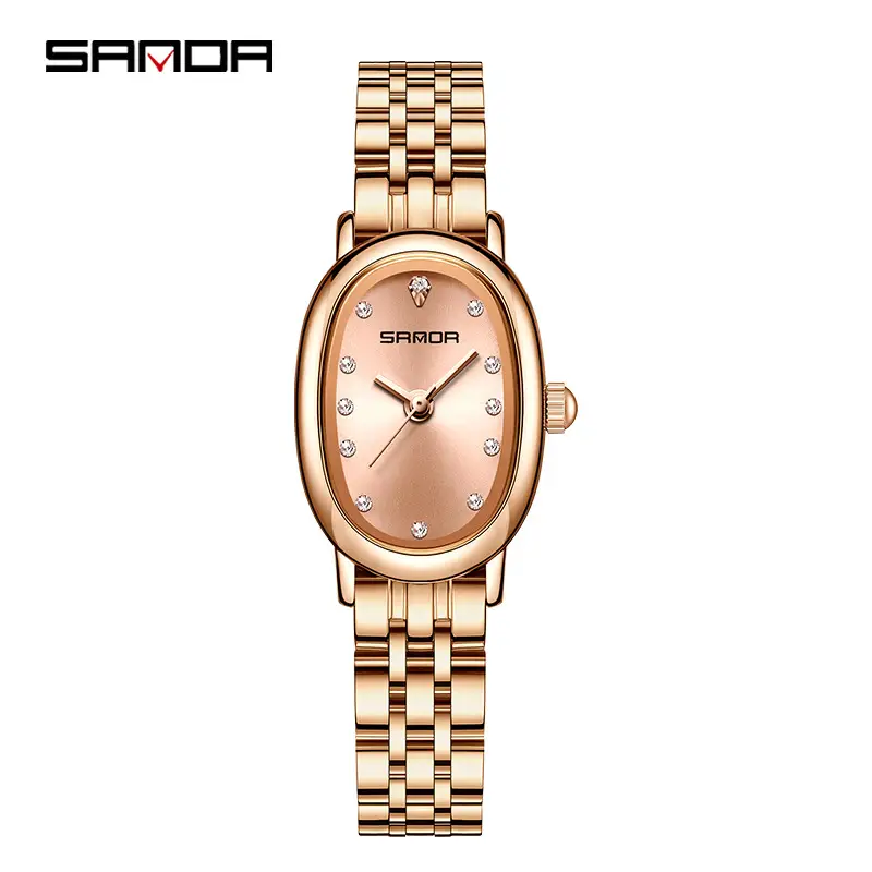 Sanda Niche Rose Gold Women's Quartz Watch with Diamond Dial - Image 2