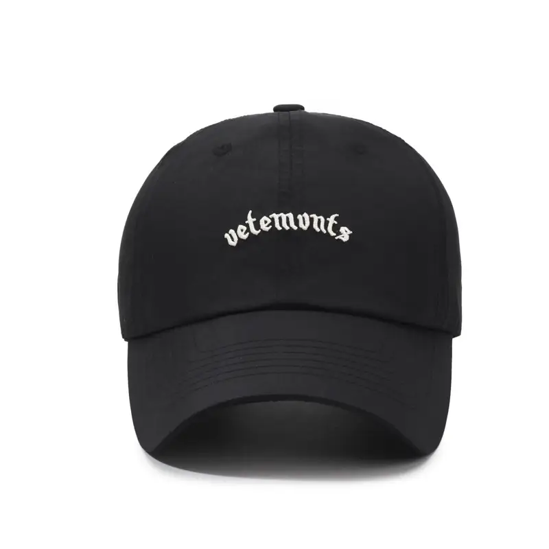 Black Unisex Baseball Cap with Letter Embroidery - Image 8