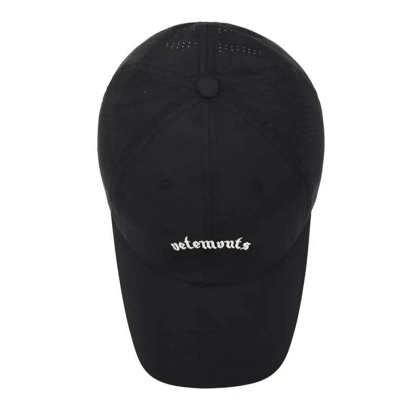 Black Unisex Baseball Cap with Letter Embroidery - Image 11