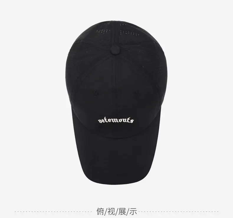 Black Unisex Baseball Cap with Letter Embroidery — feature 12