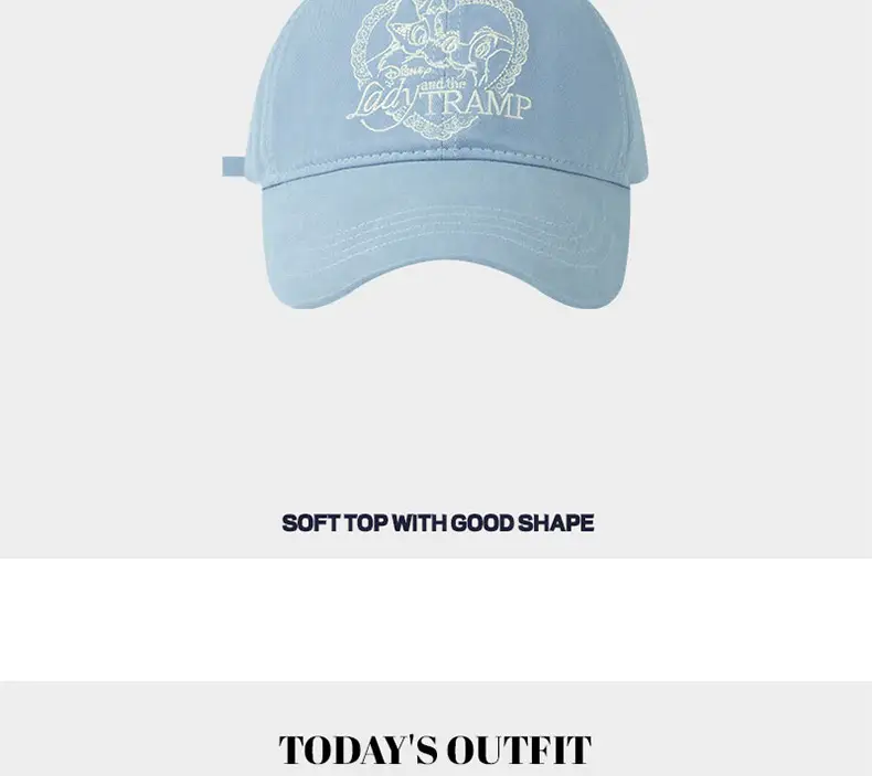 Light Blue Heart Embroidered Baseball Cap for Women — feature 14