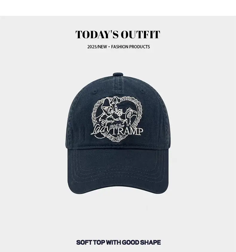 Light Blue Heart Embroidered Baseball Cap for Women — feature 16