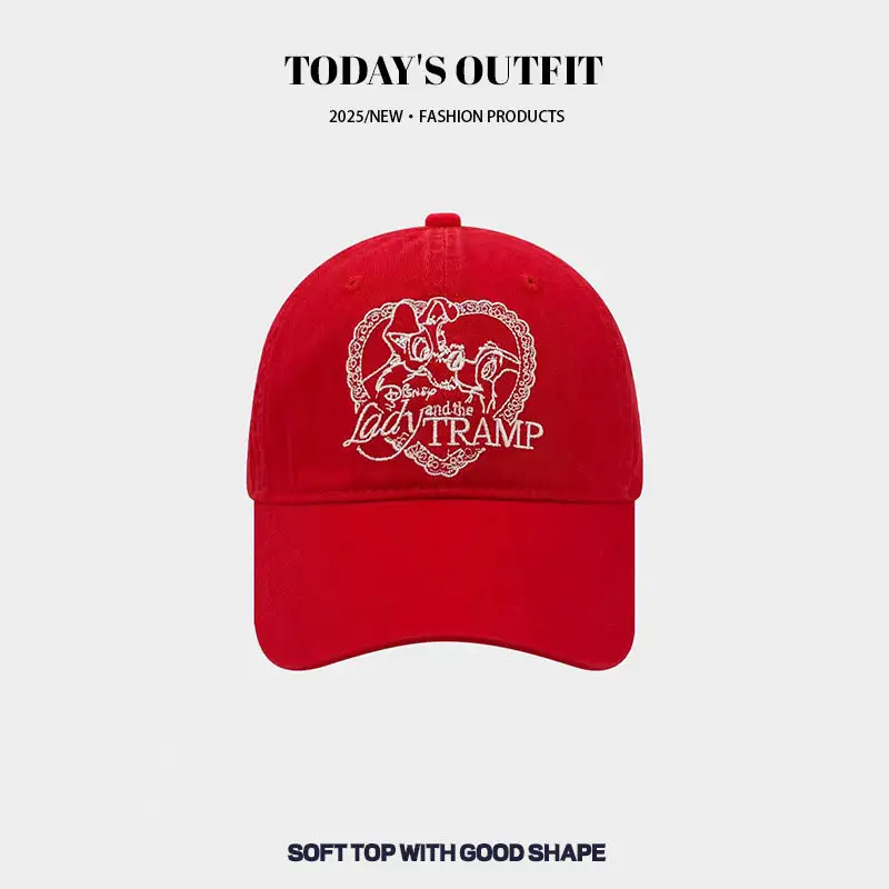 Light Blue Heart Embroidered Baseball Cap for Women - Image 2