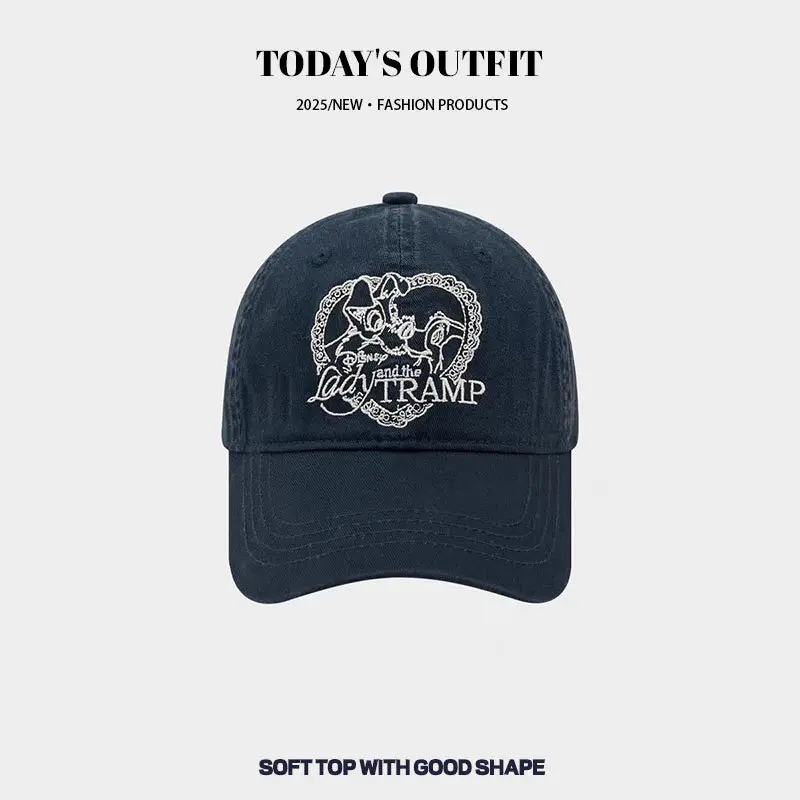 Light Blue Heart Embroidered Baseball Cap for Women - Image 4
