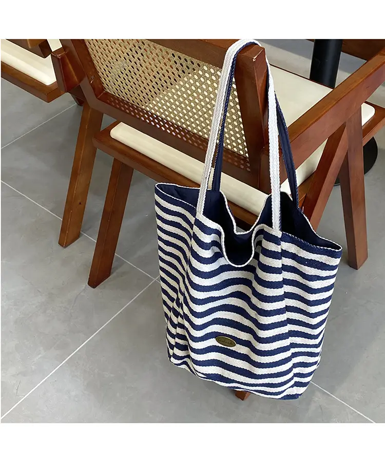 2024 Striped Canvas Tote Bags for Women — feature 15