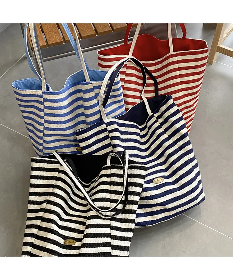 2024 Striped Canvas Tote Bags for Women — feature 2