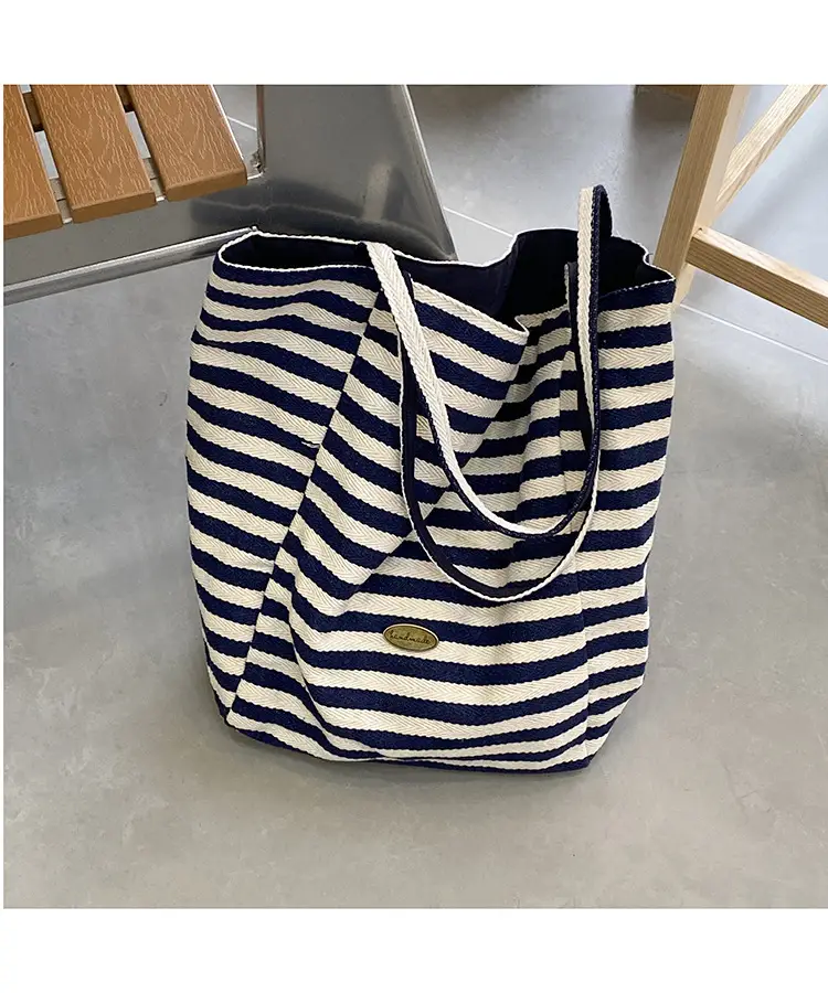 2024 Striped Canvas Tote Bags for Women — feature 21