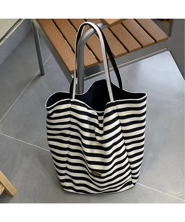 2024 Striped Canvas Tote Bags for Women — feature 22