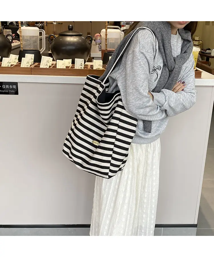 2024 Striped Canvas Tote Bags for Women — feature 24