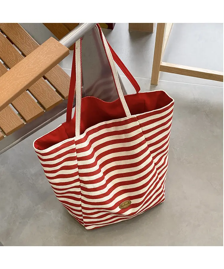 2024 Striped Canvas Tote Bags for Women — feature 3