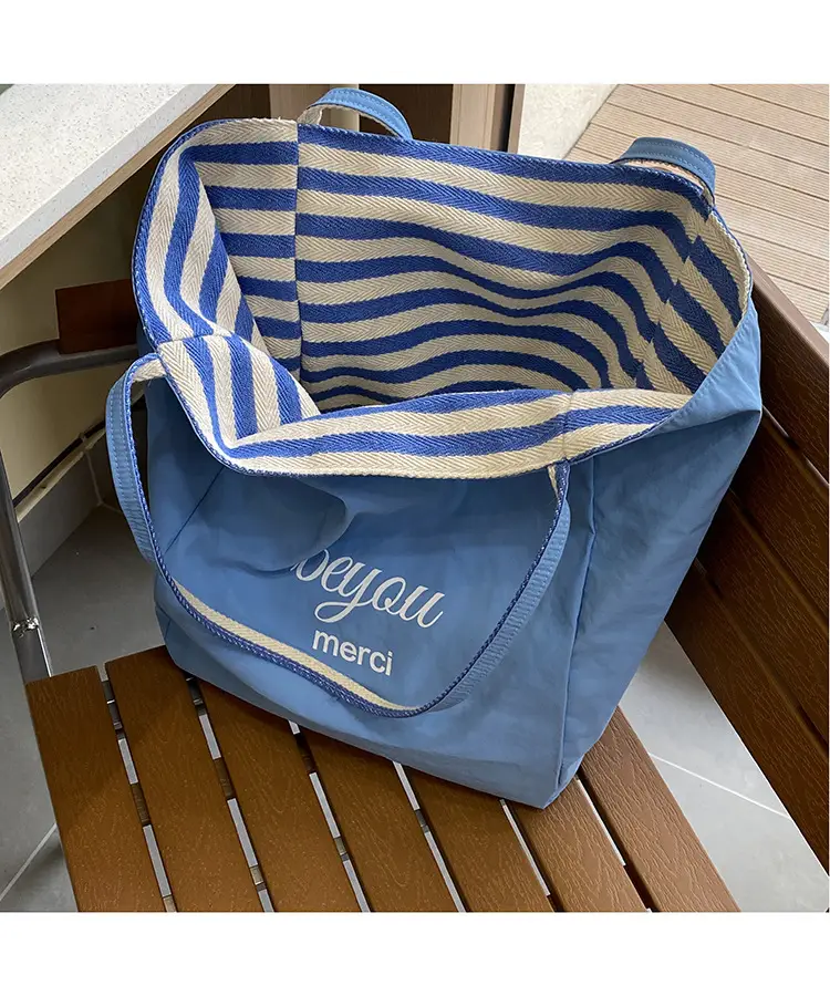 2024 Striped Canvas Tote Bags for Women — feature 33