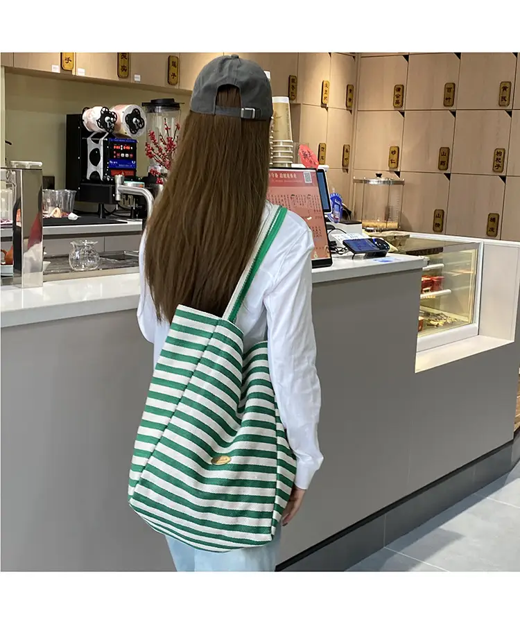 2024 Striped Canvas Tote Bags for Women — feature 42