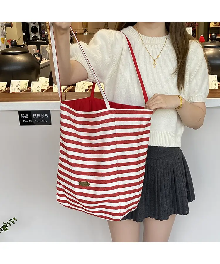2024 Striped Canvas Tote Bags for Women — feature 5