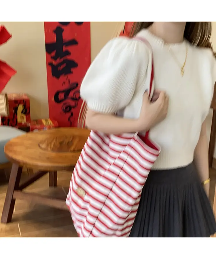 2024 Striped Canvas Tote Bags for Women — feature 8